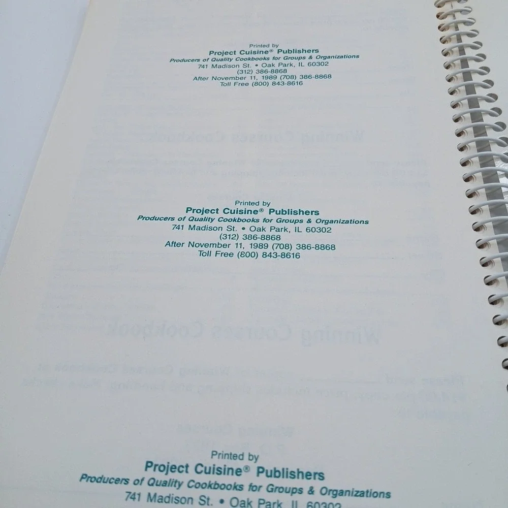 Winning Courses Cookbook 1989 PGA Championship Kemper Lakes New NOS‎ rare